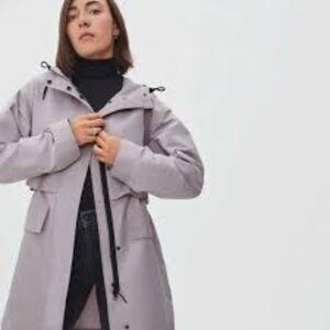 Everlane The ReNew Anorak Rain Hood Coat Light Purple Oversized  size XS, Small